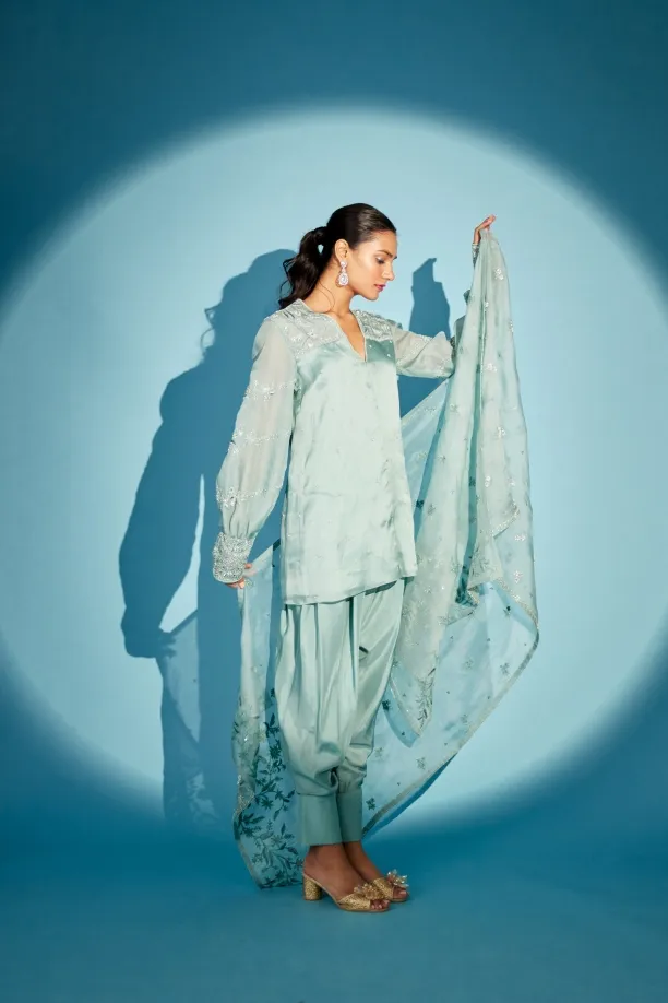 MEDHA BATRA - Cool Teal Suit Set