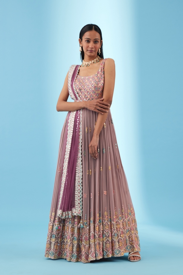 Old Rose Georgette Anarkali