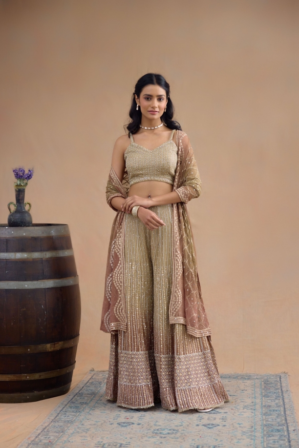 Burnt Sugar Sharara Set