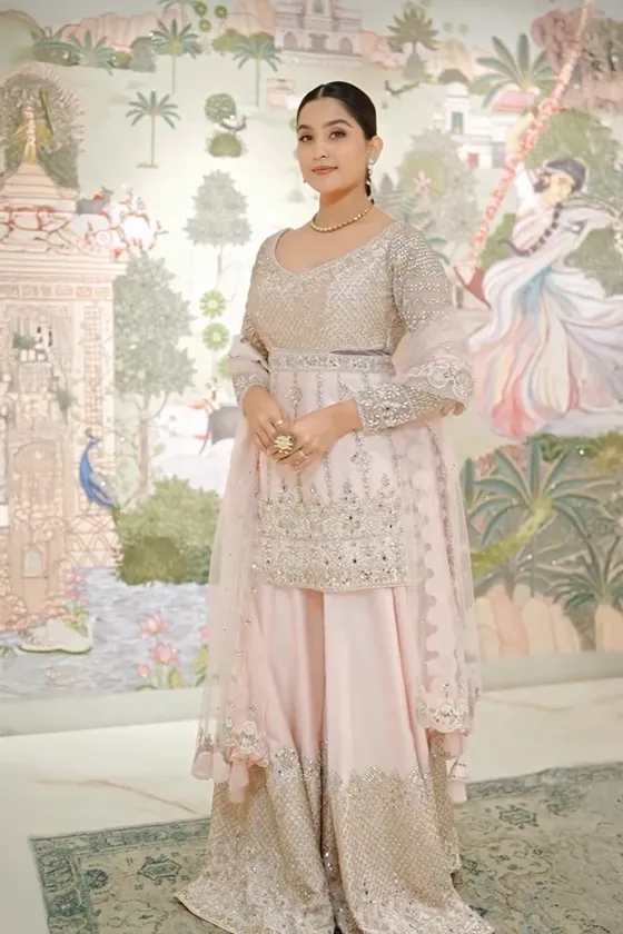 Blush Pink Sharara Set