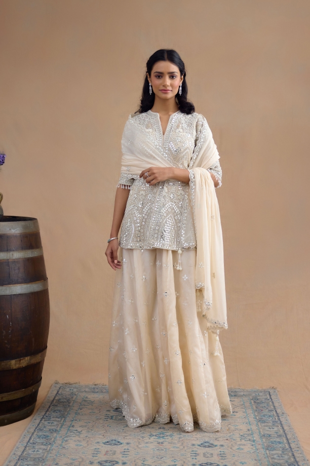 Oyster White Sharara