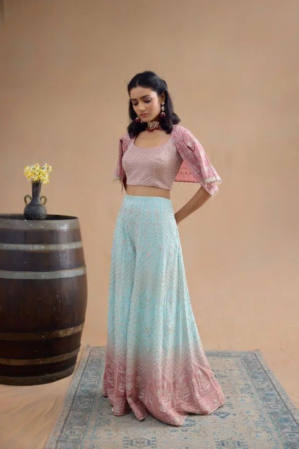 Emerald Green Sharara Set