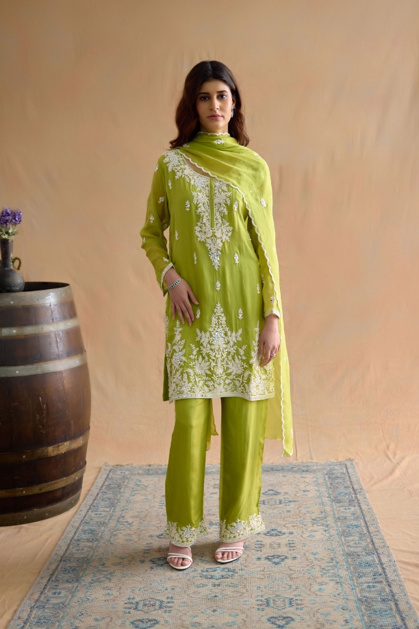 Parrot Green Suit Set
