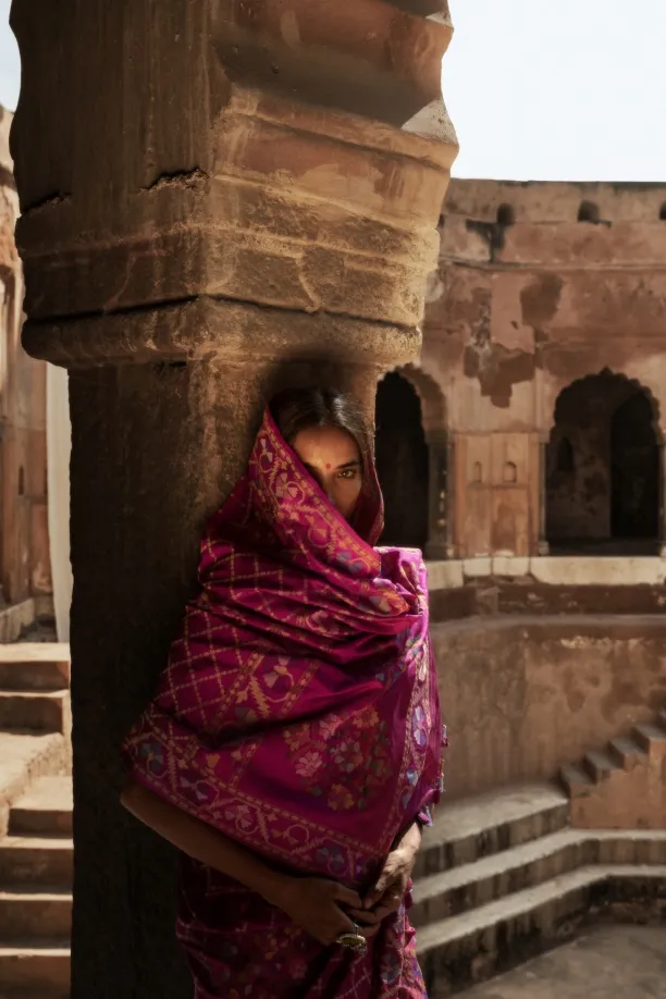 Berry Pink Banarasi Katan Silk Saree