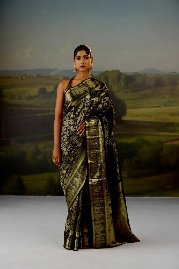 Black Uppada Silk Saree