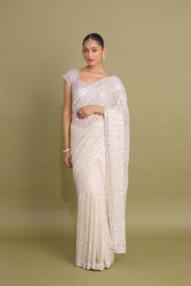 Coconut Sand Net Saree