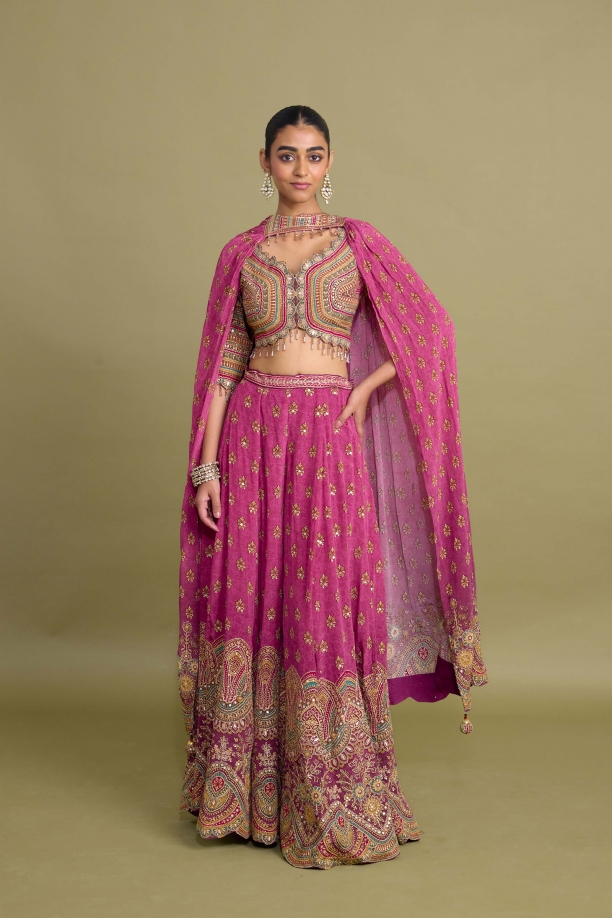 Mulberry Pink Sharara Set 