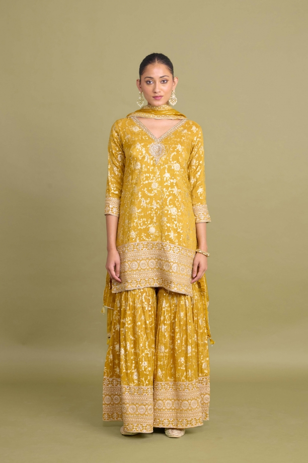 Mustard Gold Garara Set 