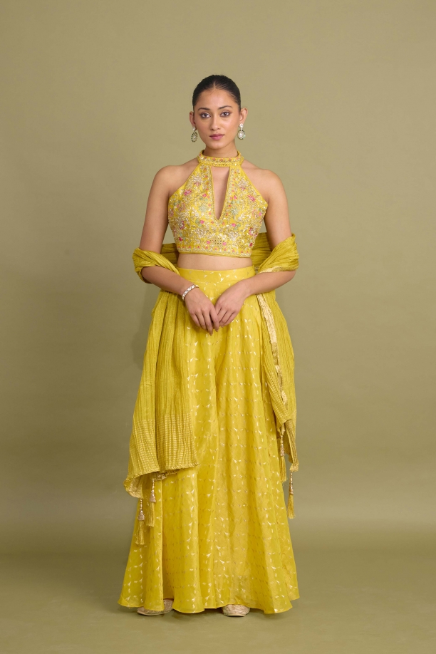 Warm Yellow Sharara Set 