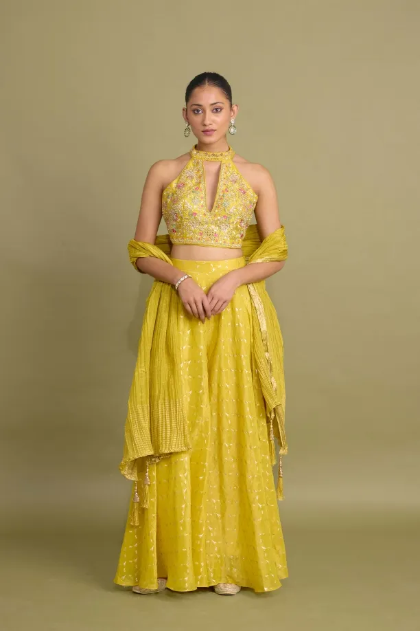 Warm Yellow Sharara Set 