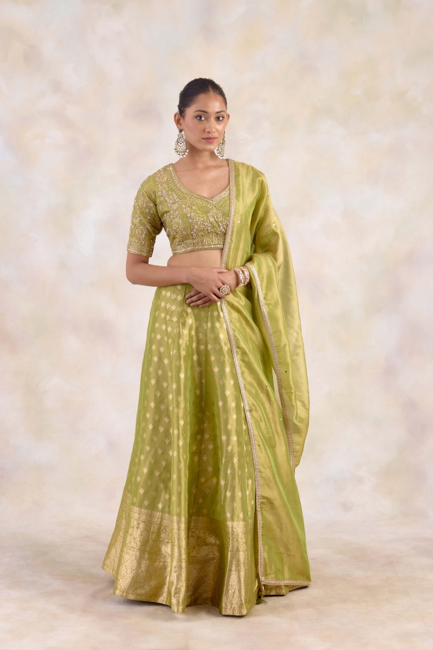 Olive Gold Lehenga Set 