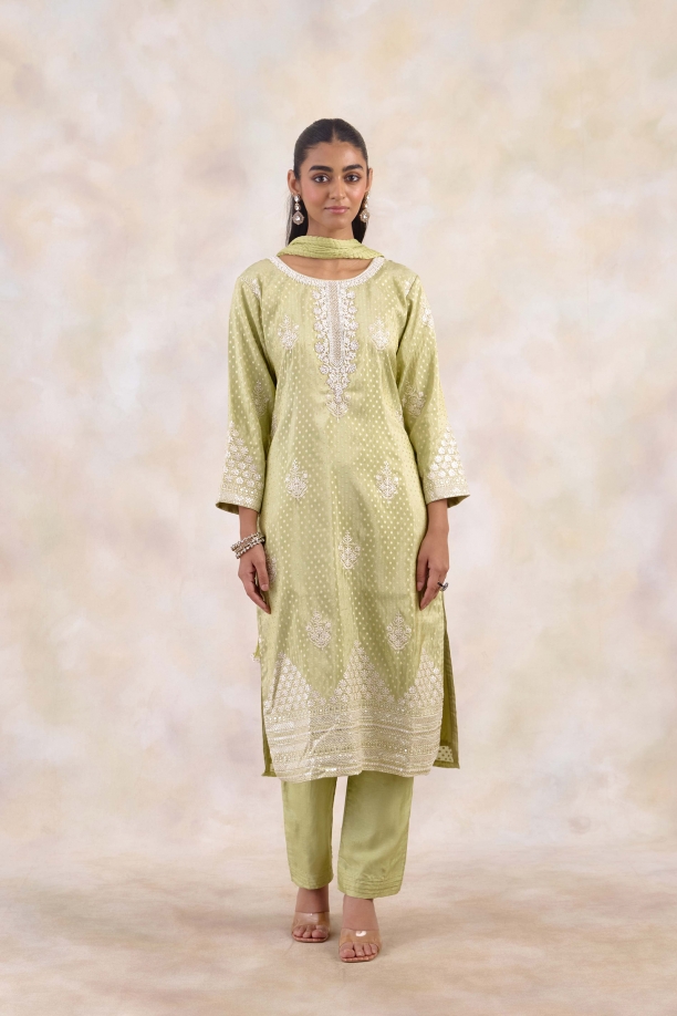 Beige-Yellow Suit Set 