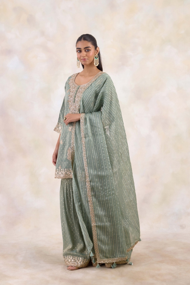 Pista Green Sharara Set 