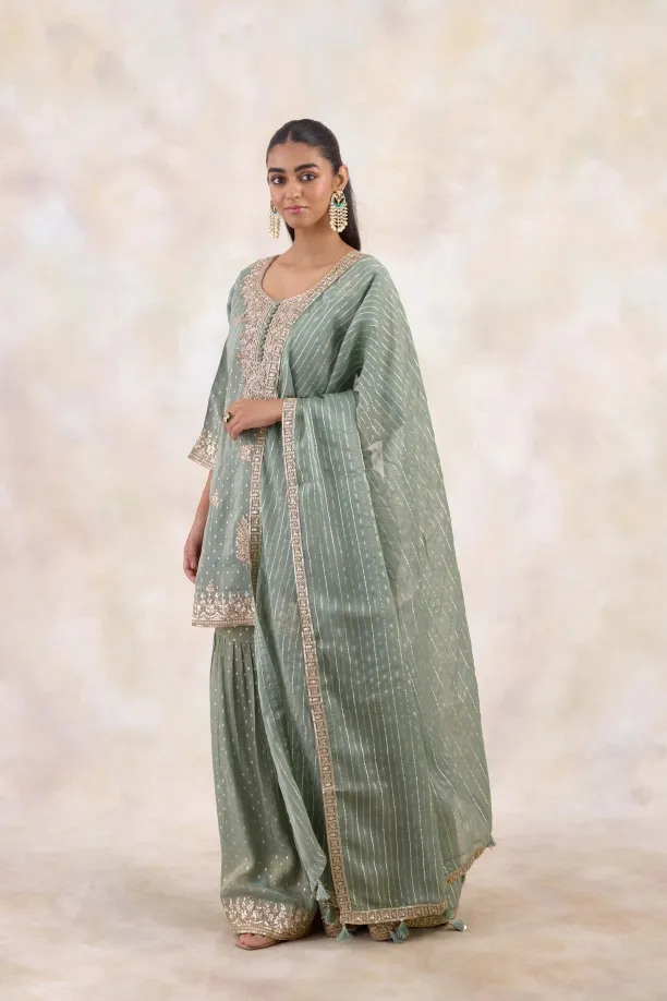 Pista Green Sharara Set 