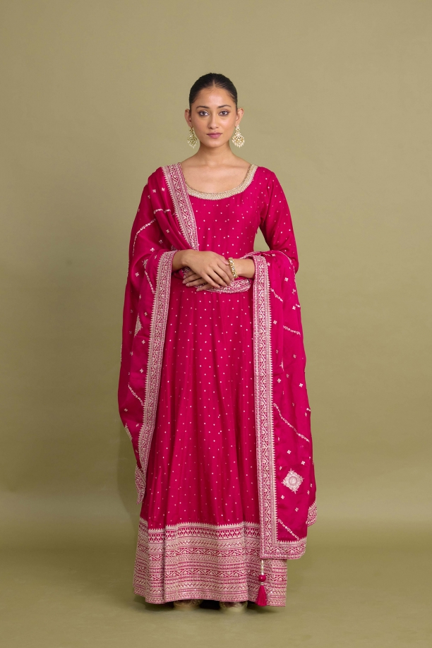 Rani Pink Anarkalli Suit  