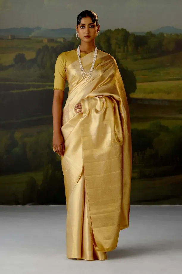 Golden Uppada Silk Saree