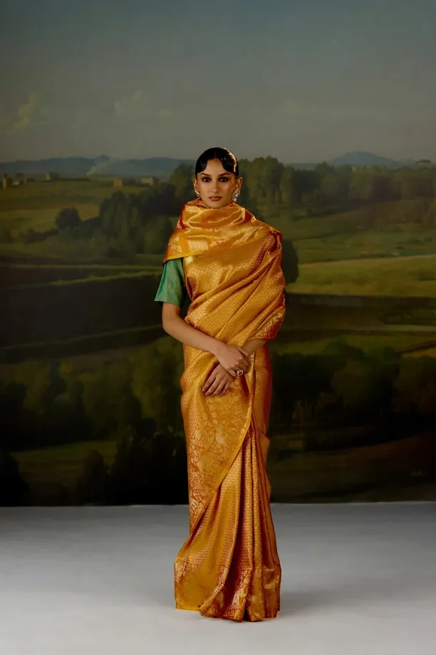 Mustard Uppada Silk Saree