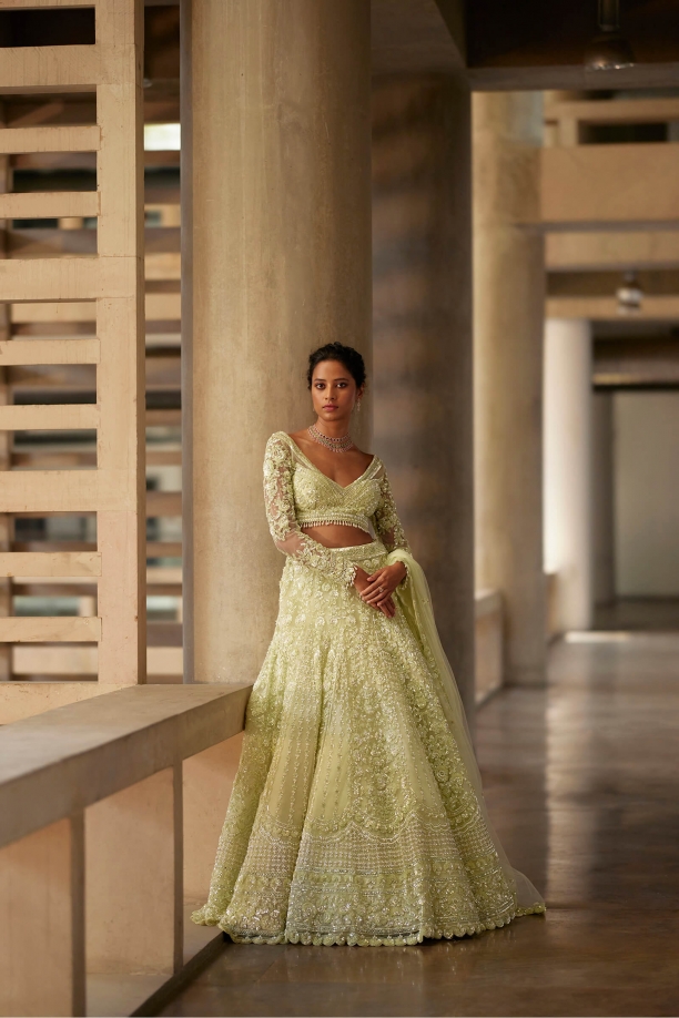 Buy Designer Green Lehenga  Latest Trendy Bridal Lehenga