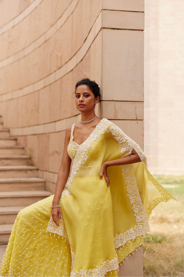 Canary Yellow Sharara 