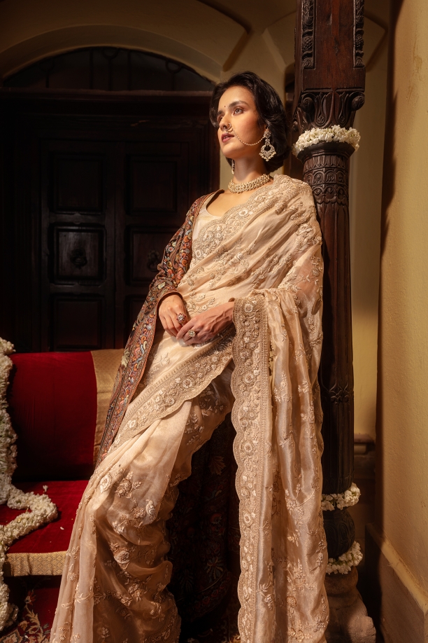 Gold Benarasi Tissue Saree