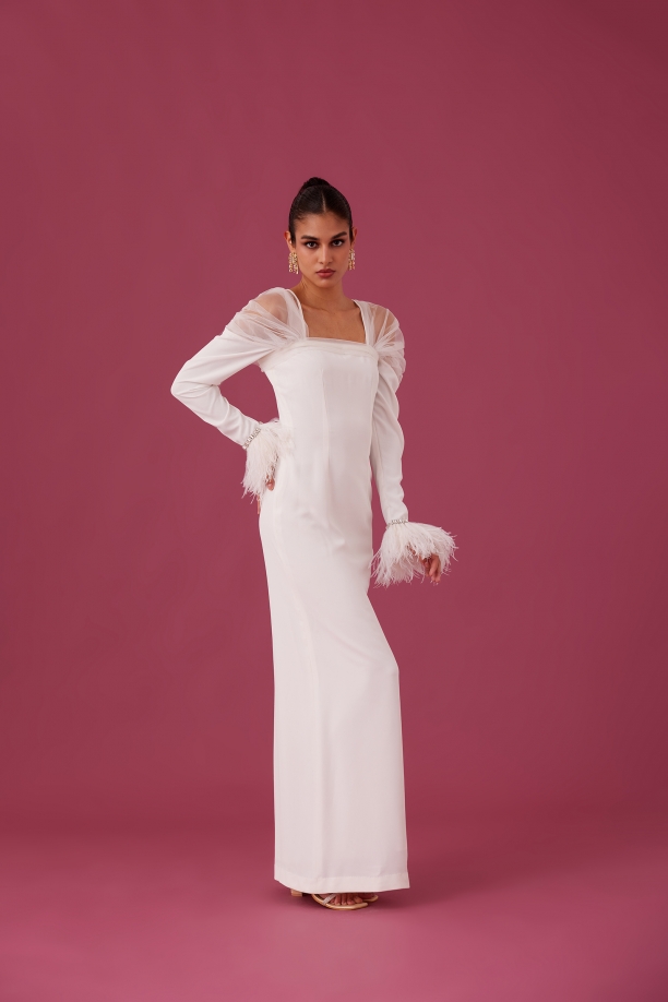 MEDHA BATRA - Ivory Crepe Dress