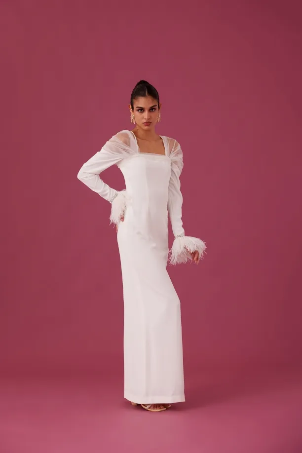 MEDHA BATRA - Ivory Crepe Dress