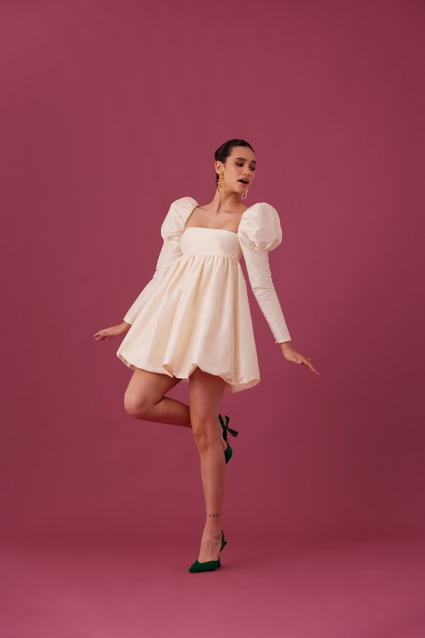 MEDHA BATRA - Ivory Raw Silk Dress
