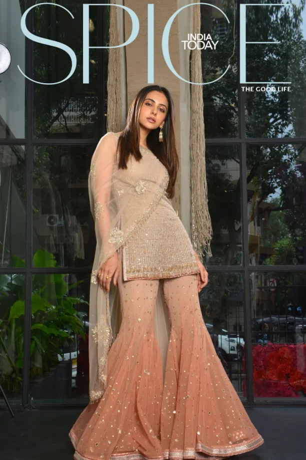 Beige Peach Garara Set