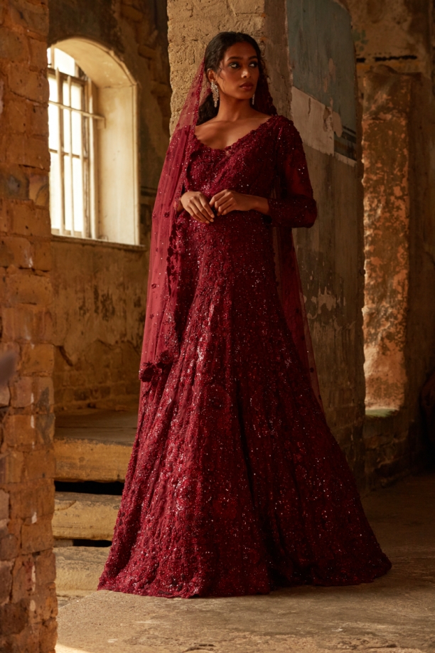 Red gowns online deals