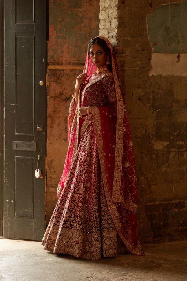 Frontier raas top bridal lehenga price