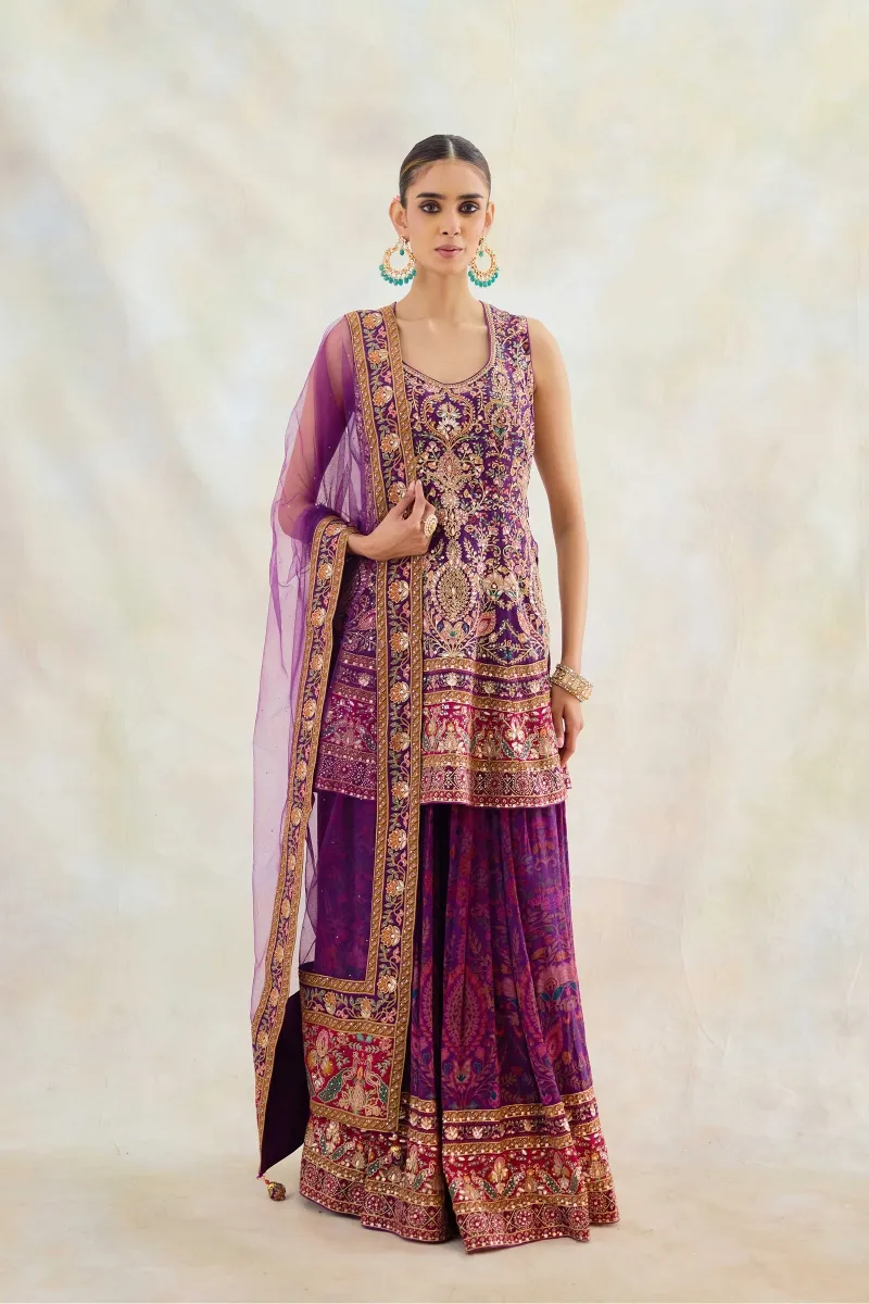 tyrian purple dress JANE Tyrian Purple Kaleidoscope by Mimi