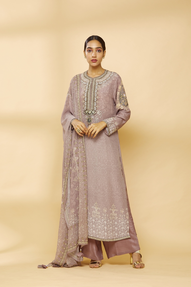 Buy Onion Pink Digital Print Plazzo Suit For Women Online