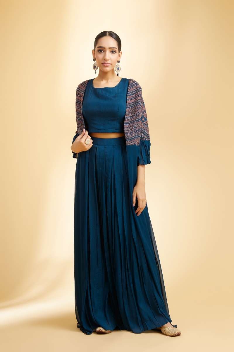 Peacock blue jacket new arrivals