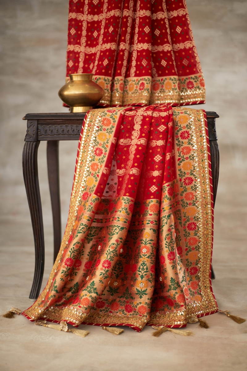 Banarasi bandhani saree online new arrivals