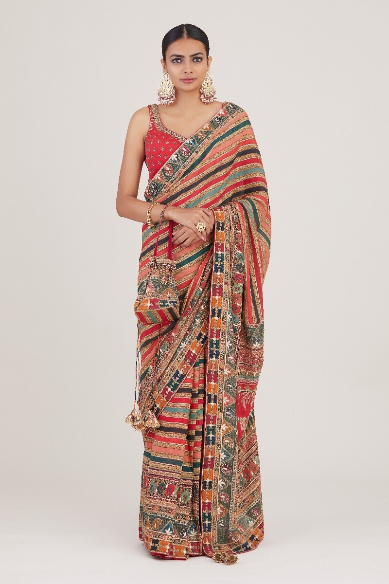 Striped sarees online on sale