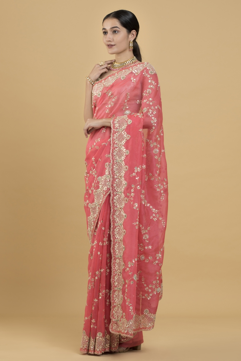 Gota patti sales saree myntra