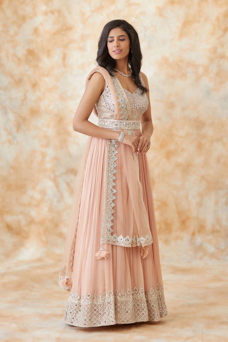 Anarkali Suit Silk Pink Salwar Kameez – Shoubhitsfashion