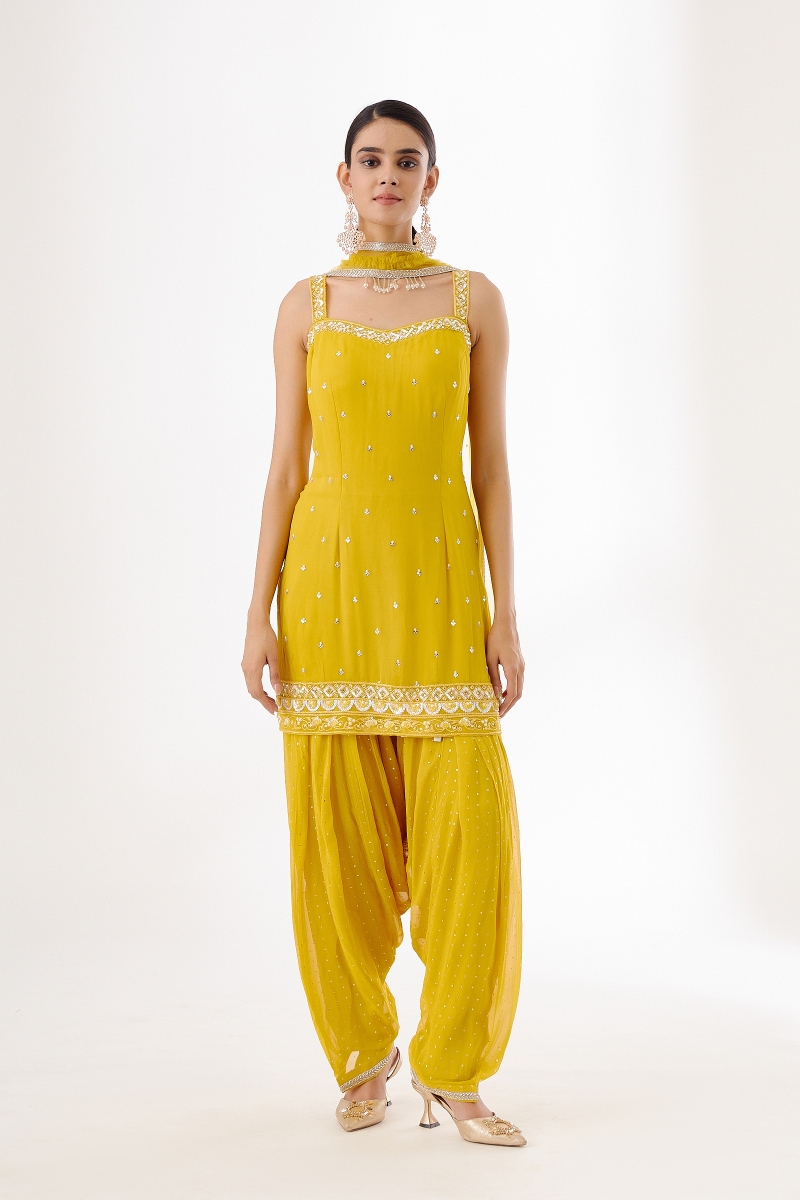 Yellow plain salwar hotsell suit