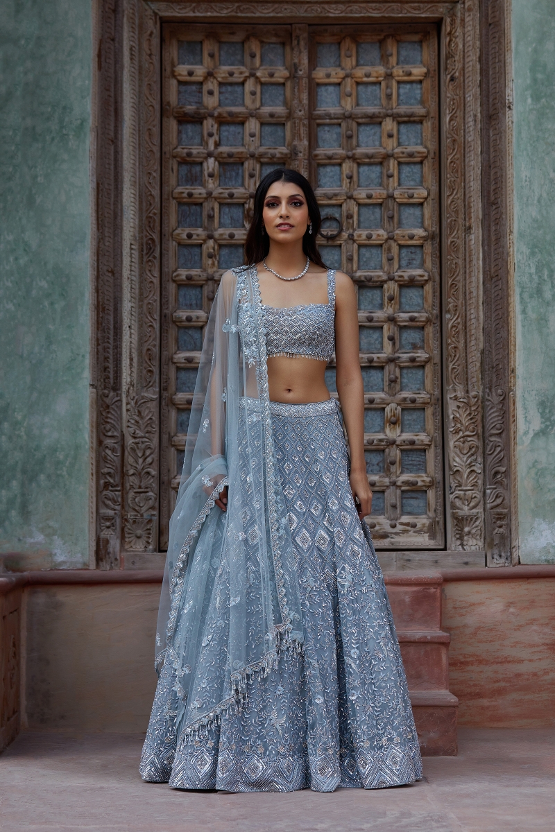 Blue lengha hotsell