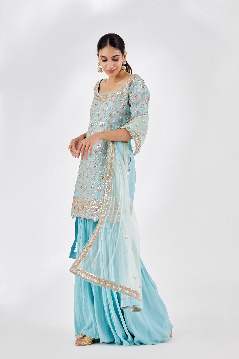 Eid Sharara Salwar Kameez: Buy Sharara Salwar Kameez for Eid Online at  Indian Cloth Store