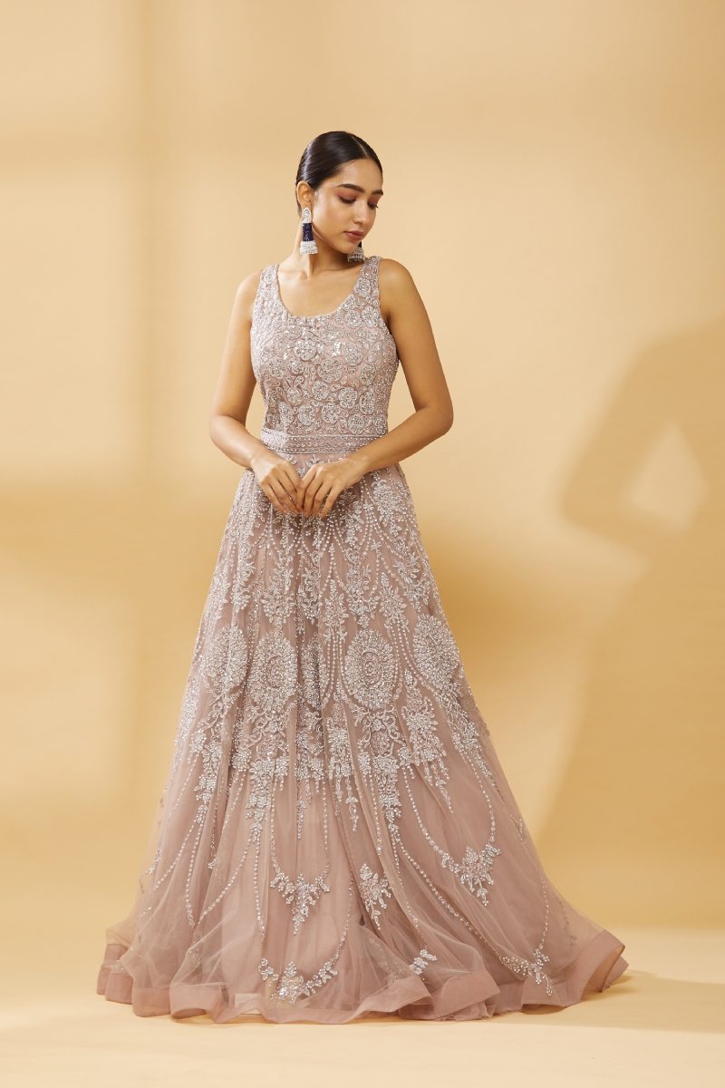 Old rose hot sale gown design