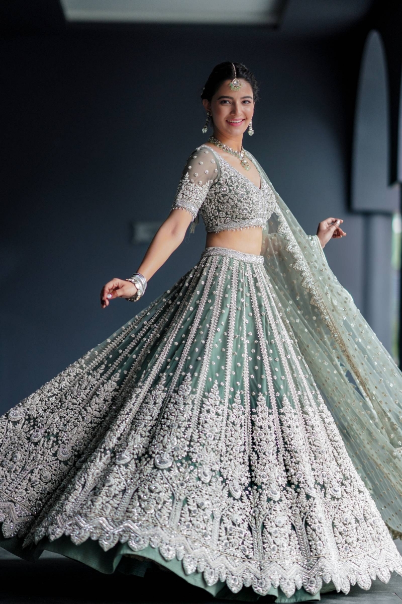 Embroidered shop lehenga online