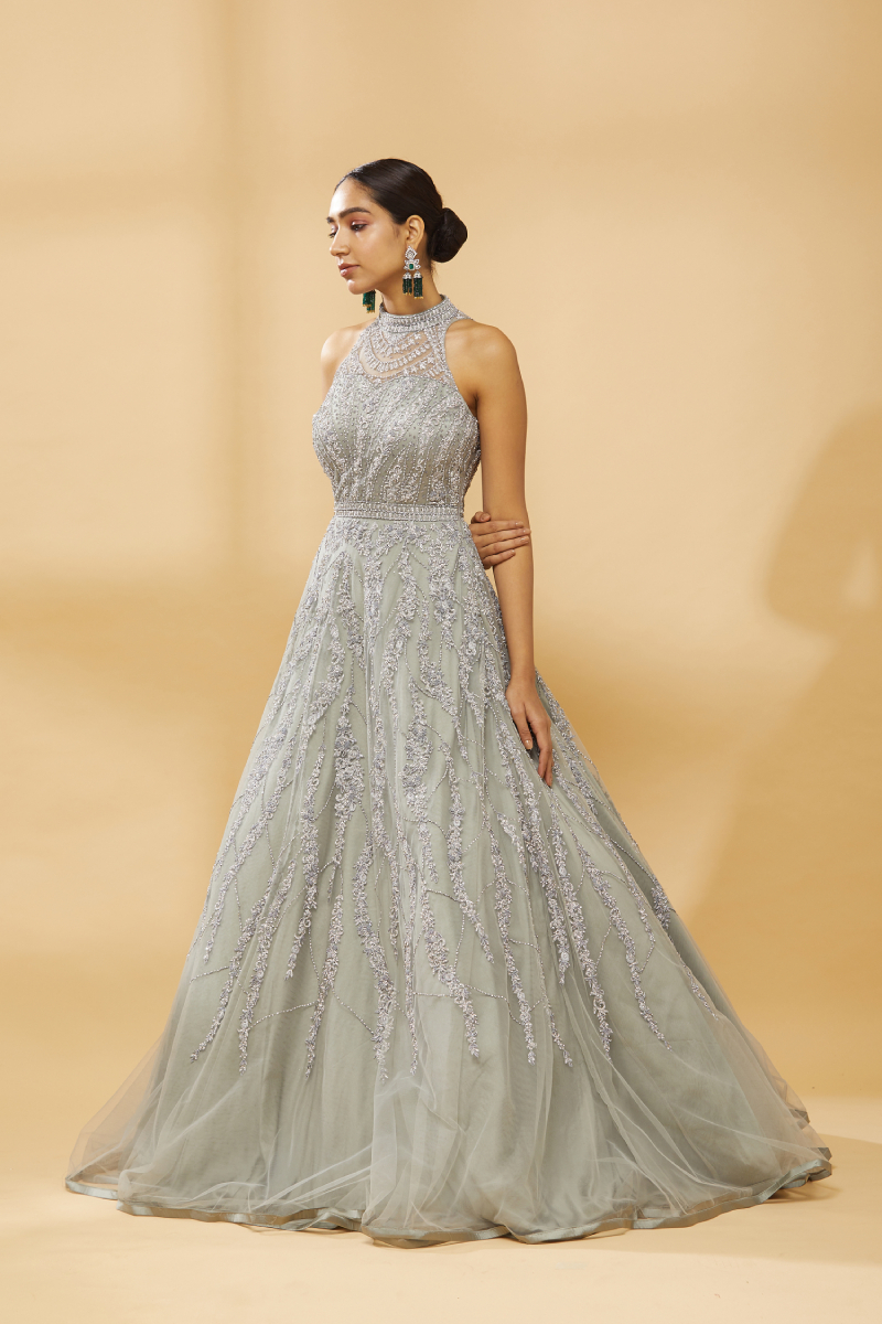 Chic Sleeveless V-Neck Formal Dresses Online Royal Blue Crystals Eveni –  Dbrbridal