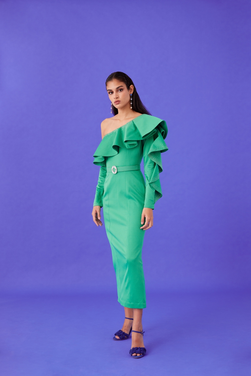 Aqua hot sale green dress