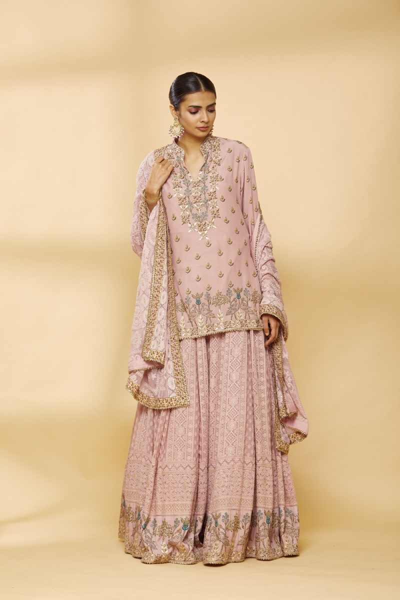 Dusty pink sharara sale