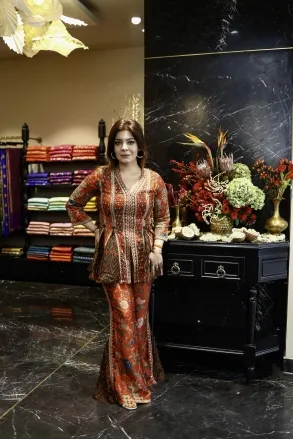 Rust Silk Co-Ord Set