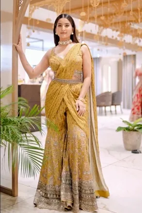 Dust Green Sharara Set