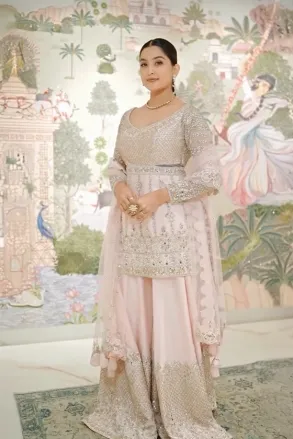 Blush Pink Sharara Set