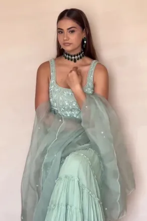 Sage Green Sharara Set