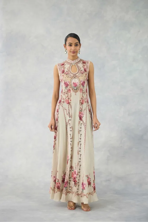 Blush Sand Floor Length Kurti 